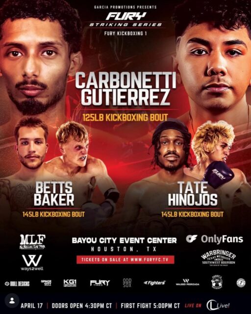 Up next FURY KICKBOXING !!